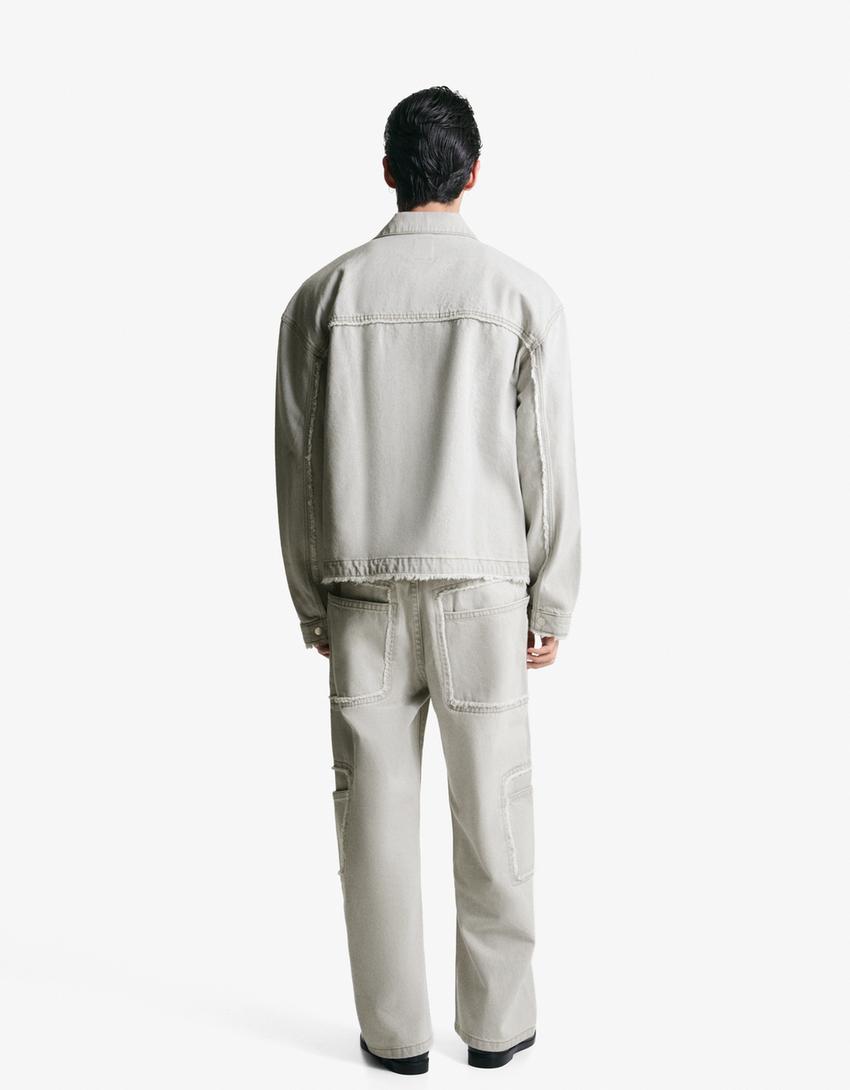 Fringed denim jacket