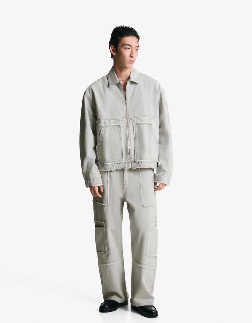 Fringed denim jacket