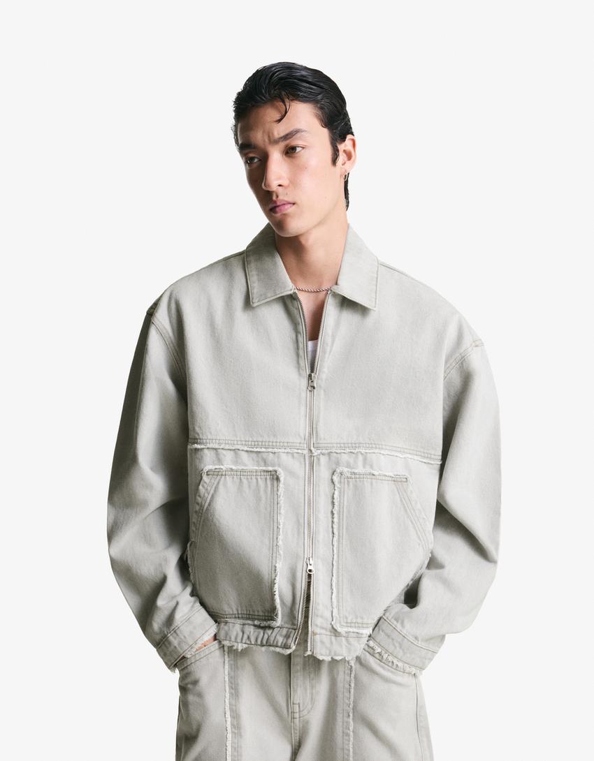 Fringed denim jacket