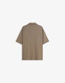 Textured striped short sleeve shirt