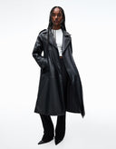 Leather trench coat