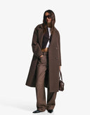 Long drop-shoulder coat